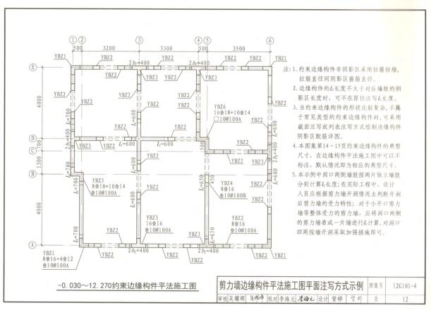 4图集电子版-12G101-4剪力墙边缘构件钢筋图集下载