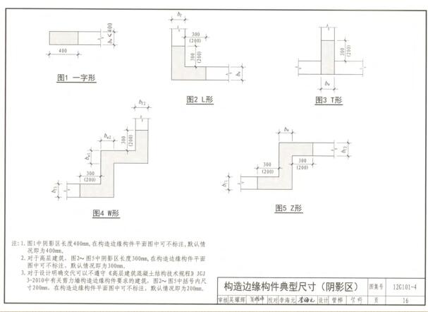 4图集电子版-12G101-4剪力墙边缘构件钢筋图集下载