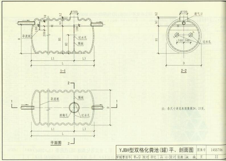 14SS706玻璃钢化粪池选用与埋设图集PDF下载