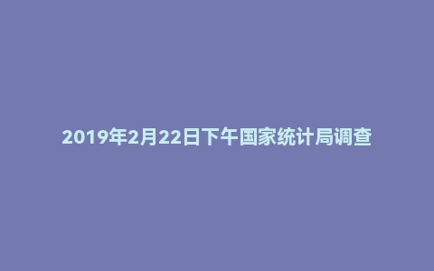 2019年2月22日下午国家统计局调查队面试真题