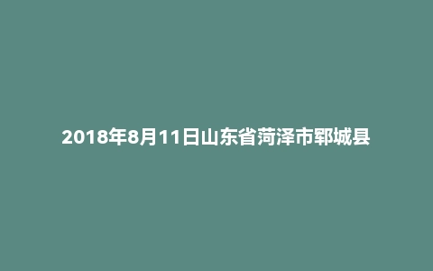 2018年8月11日山东省菏泽市郓城县事业单位面试真题