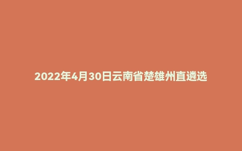 2022年4月30日云南省楚雄州直遴选笔试题
