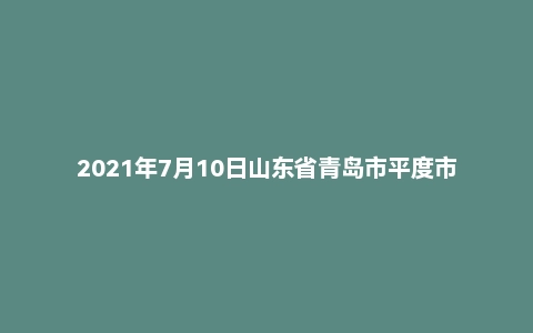 2021年7月10日山东省青岛市平度市事业单位面试题