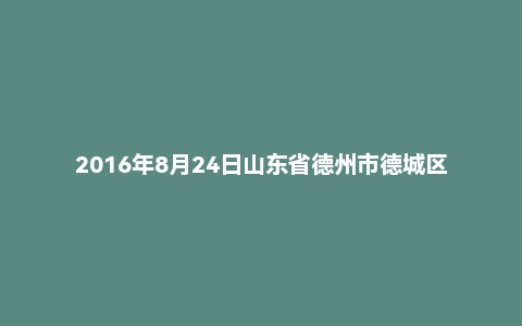 2016年8月24日山东省德州市德城区后备教师招聘考试真题及答案