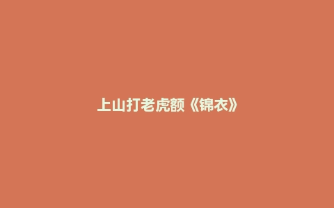 上山打老虎额《锦衣》