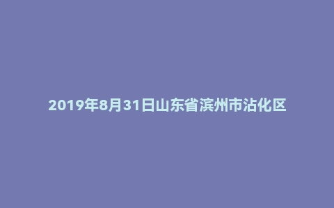 2019年8月31日山东省滨州市沾化区事业单位面试题