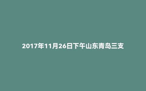 2017年11月26日下午山东青岛三支一扶面试真题
