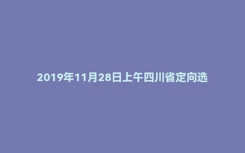 2019年11月28日上午四川省定向选调生面试真题