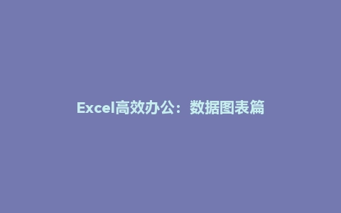 Excel高效办公：数据图表篇