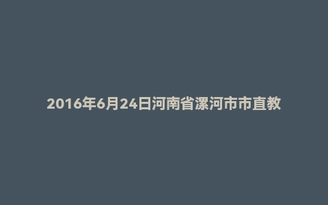2016年6月24日河南省漯河市市直教师招聘考试《教育综合知识》（教师职业能力倾向和综合应用能力）（小学及以下）真题