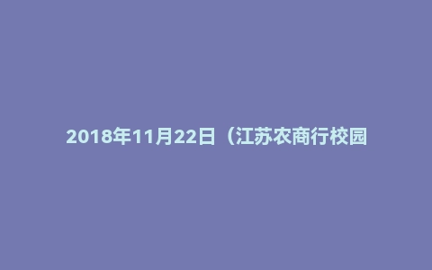 2018年11月22日（江苏农商行校园招聘）面试真题