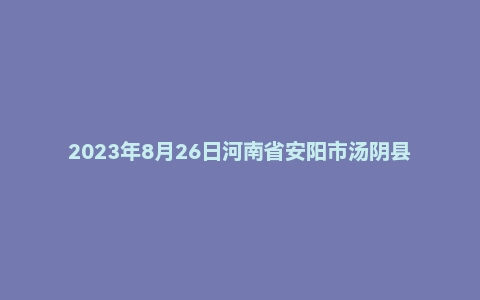 2023年8月26日河南省安阳市汤阴县事业单位面试题（乡镇岗）