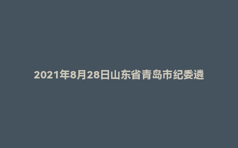 2021年8月28日山东省青岛市纪委遴选笔试