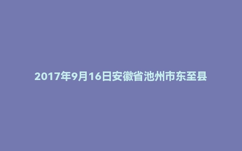 2017年9月16日安徽省池州市东至县事业单位考试《公共基础知识一》精选题