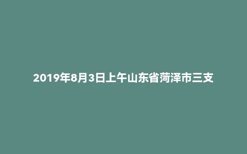 2019年8月3日上午山东省菏泽市三支一扶面试真题