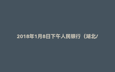 2018年1月8日下午人民银行（湖北/湖南/江西等地）面试真题