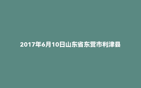 2017年6月10日山东省东营市利津县事业单位面试真题