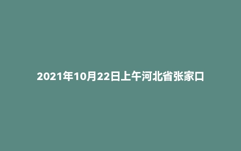 2021年10月22日上午河北省张家口市崇礼区事业单位面试题（社区工作者）