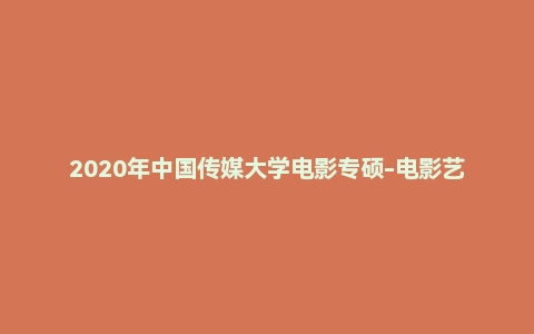 2020年中国传媒大学电影专硕-电影艺术概论考研试题