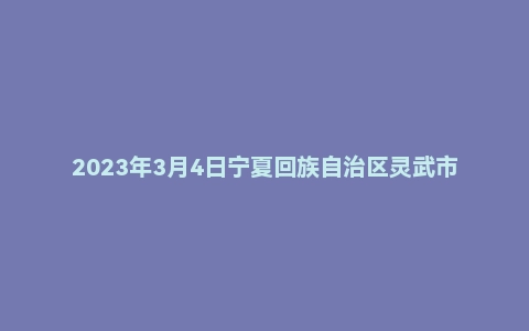 2023年3月4日宁夏回族自治区灵武市事业单位面试题（综合岗）