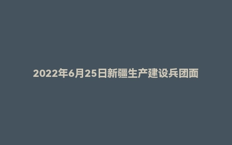 2022年6月25日新疆生产建设兵团面试题