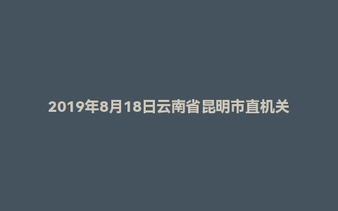2019年8月18日云南省昆明市直机关遴选公务员笔试真题