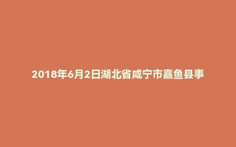 2018年6月2日湖北省咸宁市嘉鱼县事业单位《职业能力倾向测验（E类）》真题