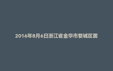 2016年8月6日浙江省金华市婺城区面试真题