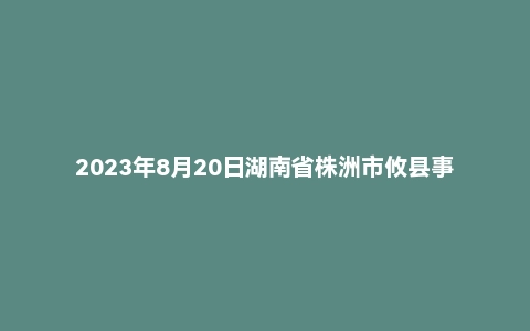 2023年8月20日湖南省株洲市攸县事业单位笔试《公共基础知识》试题