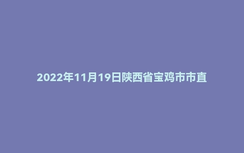 2022年11月19日陕西省宝鸡市市直机关遴选笔试题