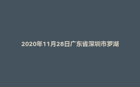 2020年11月28日广东省深圳市罗湖区事业单位面试题