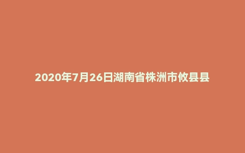 2020年7月26日湖南省株洲市攸县县直事业单位招聘考试试题(精选)