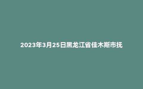 2023年3月25日黑龙江省佳木斯市抚远市事业单位面试题