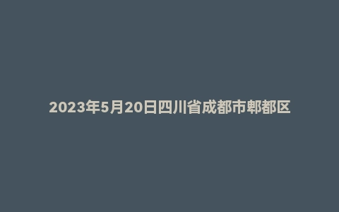 2023年5月20日四川省成都市郫都区事业单位面试题