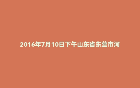 2016年7月10日下午山东省东营市河口区事业单位面试真题