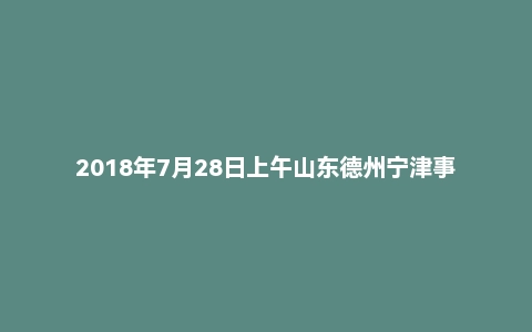 2018年7月28日上午山东德州宁津事业单位面试真题