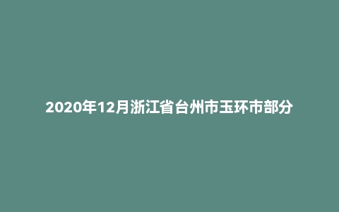2020年12月浙江省台州市玉环市部分国有企业招聘考试《综合素质测试》（主观题）