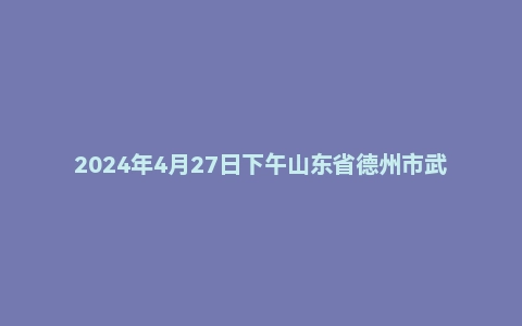 2024年4月27日下午山东省德州市武城县事业单位面试题