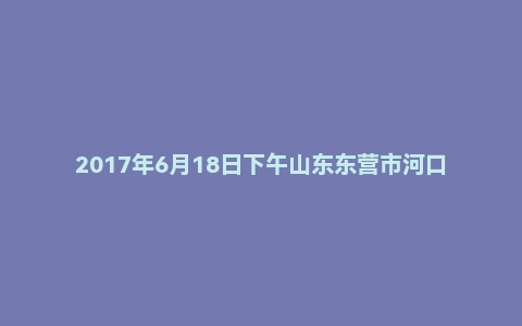 2017年6月18日下午山东东营市河口区事业单位面试真题