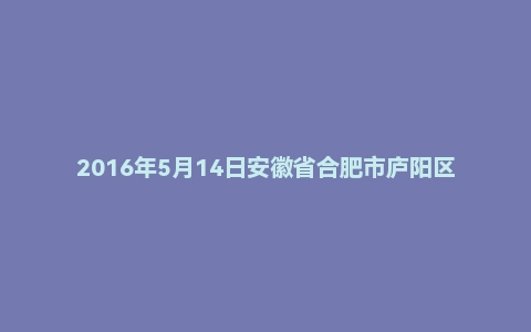 2016年5月14日安徽省合肥市庐阳区事业单位面试真题