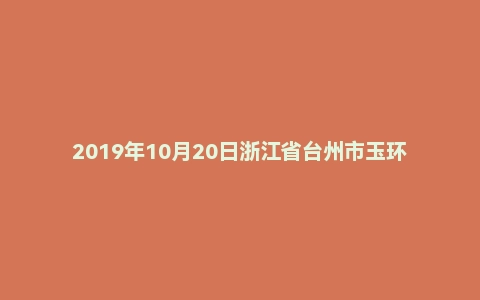 2019年10月20日浙江省台州市玉环市事业单位考试《综合基础知识》试题