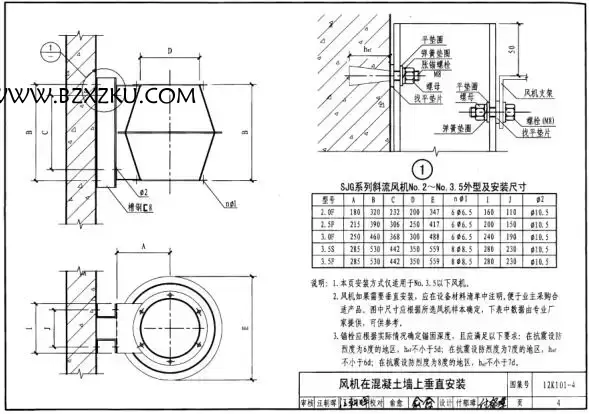 12K101- 4 图集 -12K101- 4 混流通风机安装图集下载