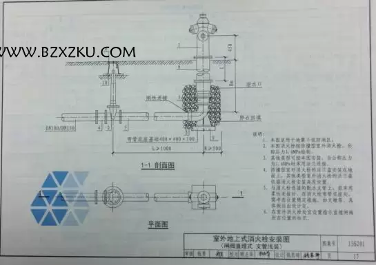 13S201 图集电子版免费下载 -13S201 室外消火栓及消防水鹤安装图集下载