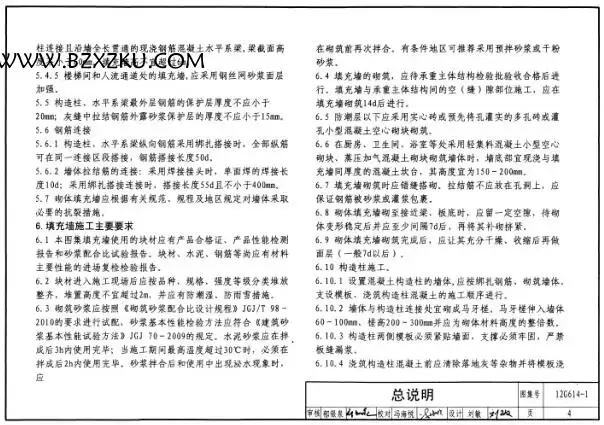 12g614- 1 砌体填充墙图集免费下载 -12G614- 1 砌体填充墙结构构造图集下载