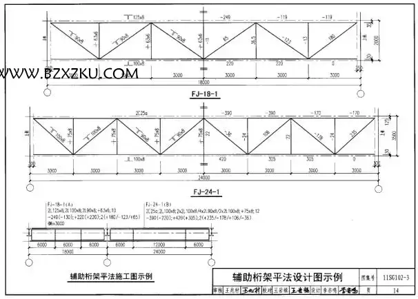 -11SG102- 3 钢吊车梁系统设计图平面表示方法和构造详图图集下载