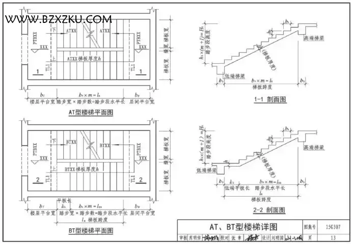 15G307 图集电子版下载 -15G307 现浇混凝土板式楼梯图集下载