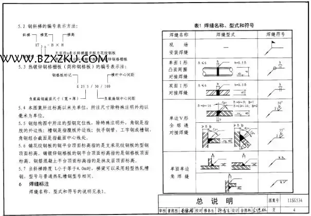11SG534 钢梯图集免费下载 -11SG534 带水平段钢斜梯（45°）下载
